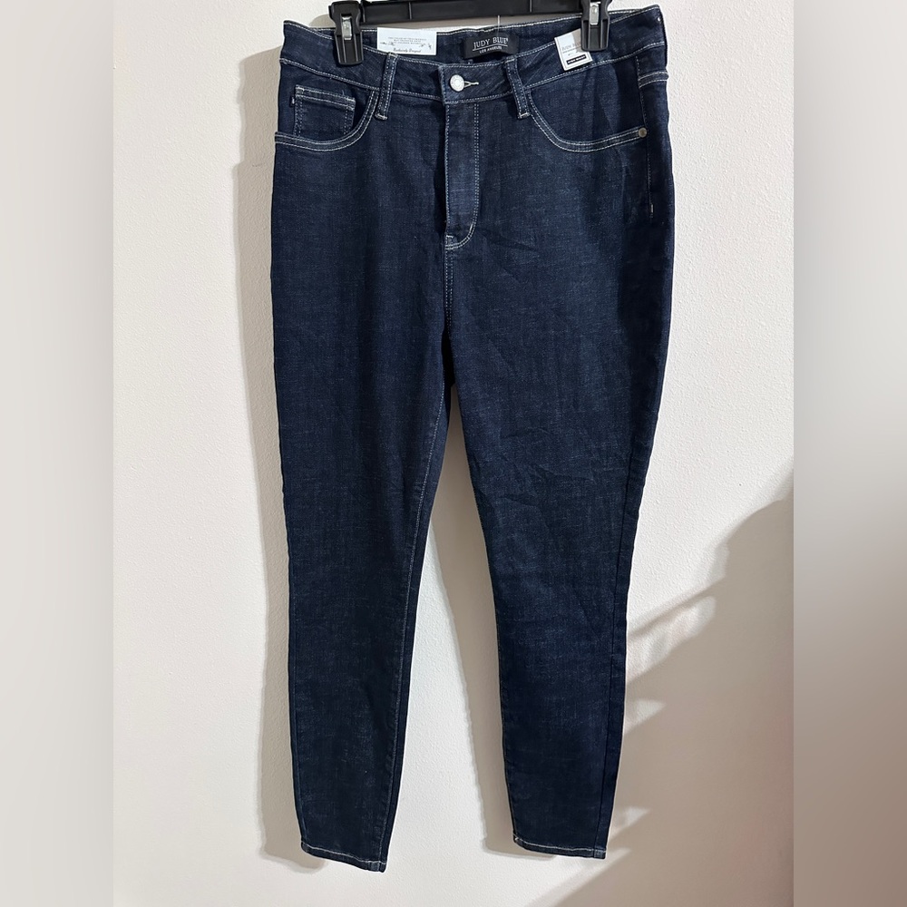 New - Judy Blue High Waist Skinny Fit, Dark Blue Denim Jeans, Size 31